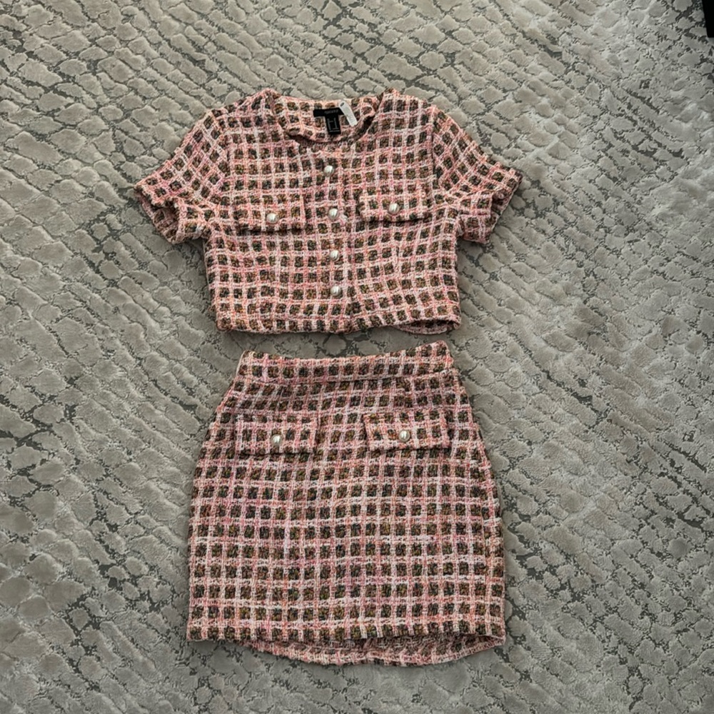 Forever 21 pink multi crop set